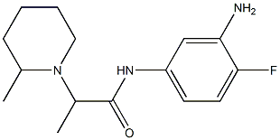 N-(3-amino-4-fluorophenyl)-2-(2-methylpiperidin-1-yl)propanamide 结构式