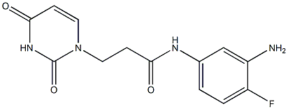 N-(3-amino-4-fluorophenyl)-3-(2,4-dioxo-1,2,3,4-tetrahydropyrimidin-1-yl)propanamide 结构式