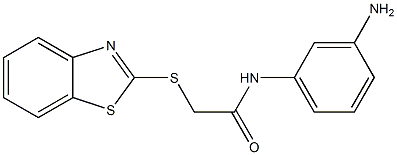 N-(3-aminophenyl)-2-(1,3-benzothiazol-2-ylsulfanyl)acetamide 结构式