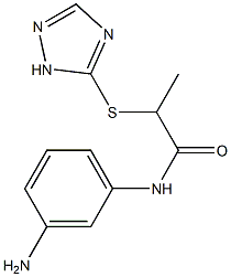 N-(3-aminophenyl)-2-(1H-1,2,4-triazol-5-ylsulfanyl)propanamide 结构式