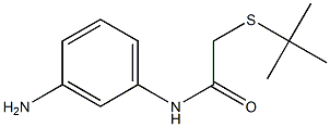 N-(3-aminophenyl)-2-(tert-butylsulfanyl)acetamide 结构式