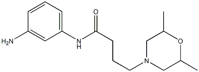 N-(3-aminophenyl)-4-(2,6-dimethylmorpholin-4-yl)butanamide 结构式