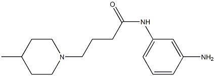 N-(3-aminophenyl)-4-(4-methylpiperidin-1-yl)butanamide 结构式