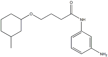 N-(3-aminophenyl)-4-[(3-methylcyclohexyl)oxy]butanamide 结构式