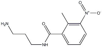 N-(3-aminopropyl)-2-methyl-3-nitrobenzamide 结构式