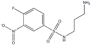 N-(3-aminopropyl)-4-fluoro-3-nitrobenzene-1-sulfonamide 结构式