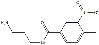 N-(3-aminopropyl)-4-methyl-3-nitrobenzamide 结构式