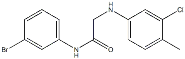 N-(3-bromophenyl)-2-[(3-chloro-4-methylphenyl)amino]acetamide 结构式