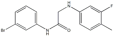 N-(3-bromophenyl)-2-[(3-fluoro-4-methylphenyl)amino]acetamide 结构式