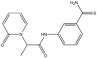 N-(3-carbamothioylphenyl)-2-(2-oxo-1,2-dihydropyridin-1-yl)propanamide 结构式