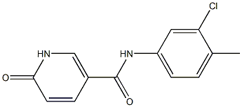 N-(3-chloro-4-methylphenyl)-6-oxo-1,6-dihydropyridine-3-carboxamide 结构式