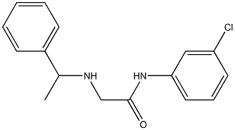 N-(3-chlorophenyl)-2-[(1-phenylethyl)amino]acetamide 结构式