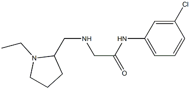 N-(3-chlorophenyl)-2-{[(1-ethylpyrrolidin-2-yl)methyl]amino}acetamide 结构式