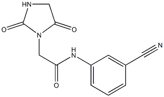 N-(3-cyanophenyl)-2-(2,5-dioxoimidazolidin-1-yl)acetamide 结构式
