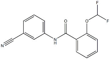 N-(3-cyanophenyl)-2-(difluoromethoxy)benzamide 结构式