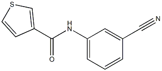 N-(3-cyanophenyl)thiophene-3-carboxamide 结构式