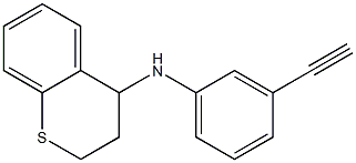 N-(3-ethynylphenyl)-3,4-dihydro-2H-1-benzothiopyran-4-amine 结构式