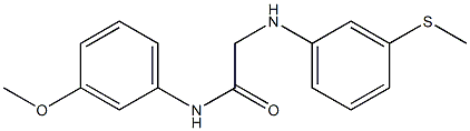 N-(3-methoxyphenyl)-2-{[3-(methylsulfanyl)phenyl]amino}acetamide 结构式