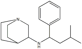 N-(3-methyl-1-phenylbutyl)-1-azabicyclo[2.2.2]octan-3-amine 结构式