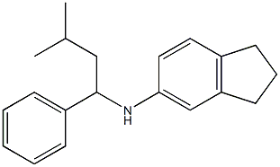 N-(3-methyl-1-phenylbutyl)-2,3-dihydro-1H-inden-5-amine 结构式