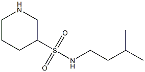 N-(3-methylbutyl)piperidine-3-sulfonamide 结构式