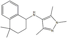 N-(4,4-dimethyl-1,2,3,4-tetrahydronaphthalen-1-yl)-1,3,5-trimethyl-1H-pyrazol-4-amine 结构式