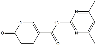 N-(4,6-dimethylpyrimidin-2-yl)-6-oxo-1,6-dihydropyridine-3-carboxamide 结构式