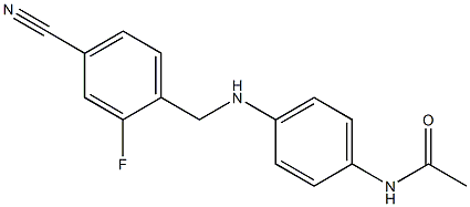 N-(4-{[(4-cyano-2-fluorophenyl)methyl]amino}phenyl)acetamide 结构式