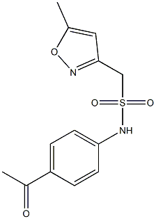 N-(4-acetylphenyl)-1-(5-methyl-1,2-oxazol-3-yl)methanesulfonamide 结构式