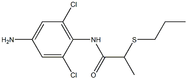N-(4-amino-2,6-dichlorophenyl)-2-(propylsulfanyl)propanamide 结构式