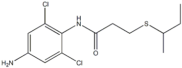 N-(4-amino-2,6-dichlorophenyl)-3-(butan-2-ylsulfanyl)propanamide 结构式