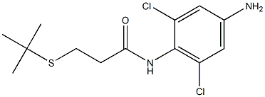 N-(4-amino-2,6-dichlorophenyl)-3-(tert-butylsulfanyl)propanamide 结构式