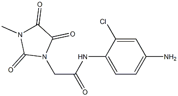 N-(4-amino-2-chlorophenyl)-2-(3-methyl-2,4,5-trioxoimidazolidin-1-yl)acetamide 结构式