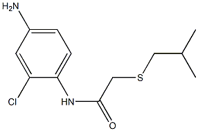 N-(4-amino-2-chlorophenyl)-2-[(2-methylpropyl)sulfanyl]acetamide 结构式