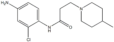 N-(4-amino-2-chlorophenyl)-3-(4-methylpiperidin-1-yl)propanamide 结构式