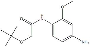N-(4-amino-2-methoxyphenyl)-2-(tert-butylsulfanyl)acetamide 结构式