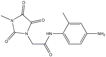 N-(4-amino-2-methylphenyl)-2-(3-methyl-2,4,5-trioxoimidazolidin-1-yl)acetamide 结构式