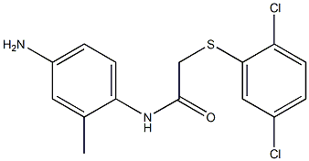 N-(4-amino-2-methylphenyl)-2-[(2,5-dichlorophenyl)sulfanyl]acetamide 结构式