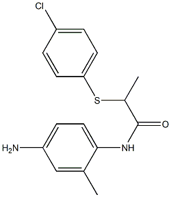 N-(4-amino-2-methylphenyl)-2-[(4-chlorophenyl)sulfanyl]propanamide 结构式