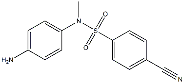 N-(4-aminophenyl)-4-cyano-N-methylbenzene-1-sulfonamide 结构式