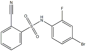 N-(4-bromo-2-fluorophenyl)-2-cyanobenzene-1-sulfonamide 结构式