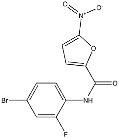 N-(4-bromo-2-fluorophenyl)-5-nitro-2-furamide 结构式