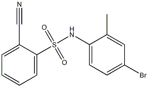 N-(4-bromo-2-methylphenyl)-2-cyanobenzene-1-sulfonamide 结构式