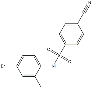 N-(4-bromo-2-methylphenyl)-4-cyanobenzene-1-sulfonamide 结构式