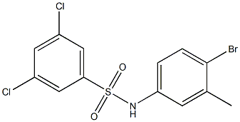 N-(4-bromo-3-methylphenyl)-3,5-dichlorobenzene-1-sulfonamide 结构式