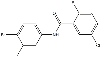 N-(4-bromo-3-methylphenyl)-5-chloro-2-fluorobenzamide 结构式