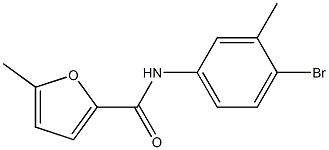 N-(4-bromo-3-methylphenyl)-5-methylfuran-2-carboxamide 结构式