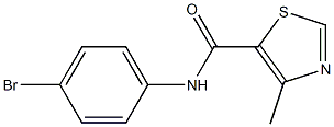 N-(4-bromophenyl)-4-methyl-1,3-thiazole-5-carboxamide 结构式