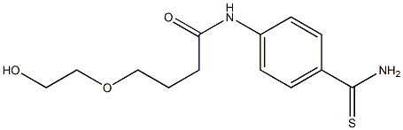 N-(4-carbamothioylphenyl)-4-(2-hydroxyethoxy)butanamide 结构式