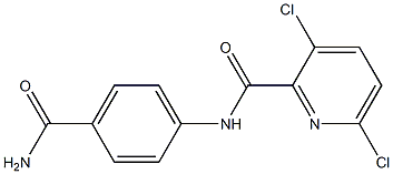 N-(4-carbamoylphenyl)-3,6-dichloropyridine-2-carboxamide 结构式